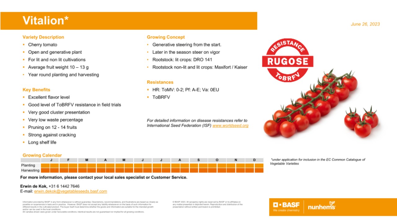BASF Nunhems | Variety proFILE BASF Nunhems | Variety proFILE
